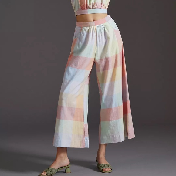 Anthro Pastel Multicolor Pants - Picture 1 of 8